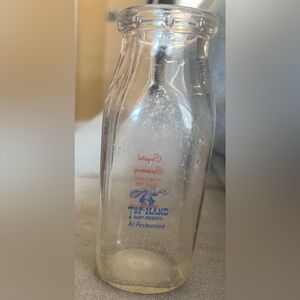 Clear Glass Milk Bottle